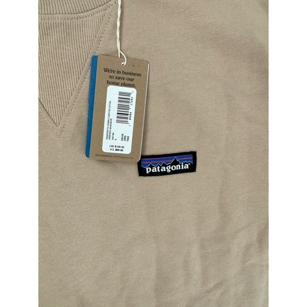 Patagonia Mens Sweatshirt Regenerative Organic Cotton Crewneck‎ Size S outdoor - Picture 5 of 11
